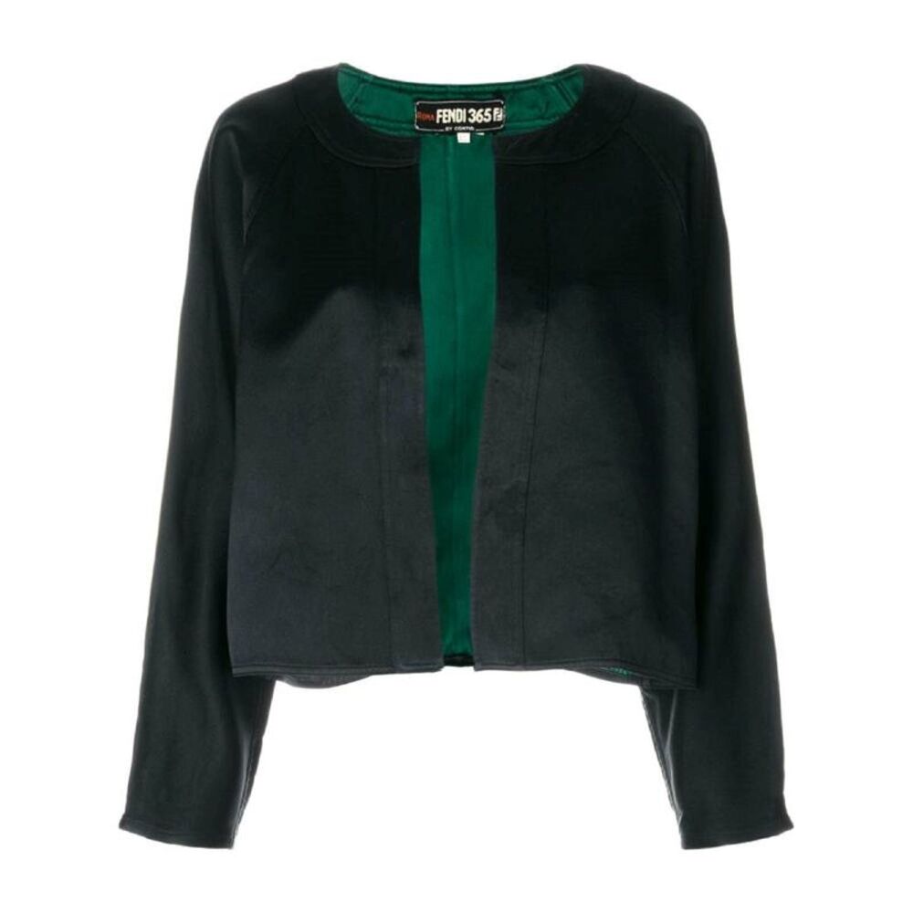 Fendi Open-Front Silk Jacket